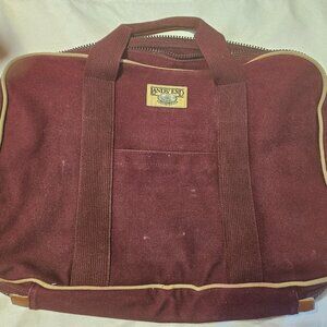 lands end gently used travel bag canvas burgundy